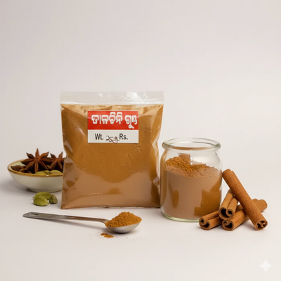 Dalchini Powder, also known as cinnamon powder, is a fragrant and flavorful spice made from finely ground cinnamon bark
