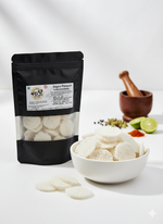  Sagoo Papad brings a delightful crunch to every meal. Made from premium-quality sago and carefully blended spices, each papad is crafted using traditional methods to ensure authentic flavor and perfect texture. When roasted or fried, it puffs up beautifully, delivering a mild, savory taste that pairs wonderfully with curries, rice dishes, or as a standalone snack. Easy to digest and naturally gluten-free, Sagoo Papad is loved by all age groups. 