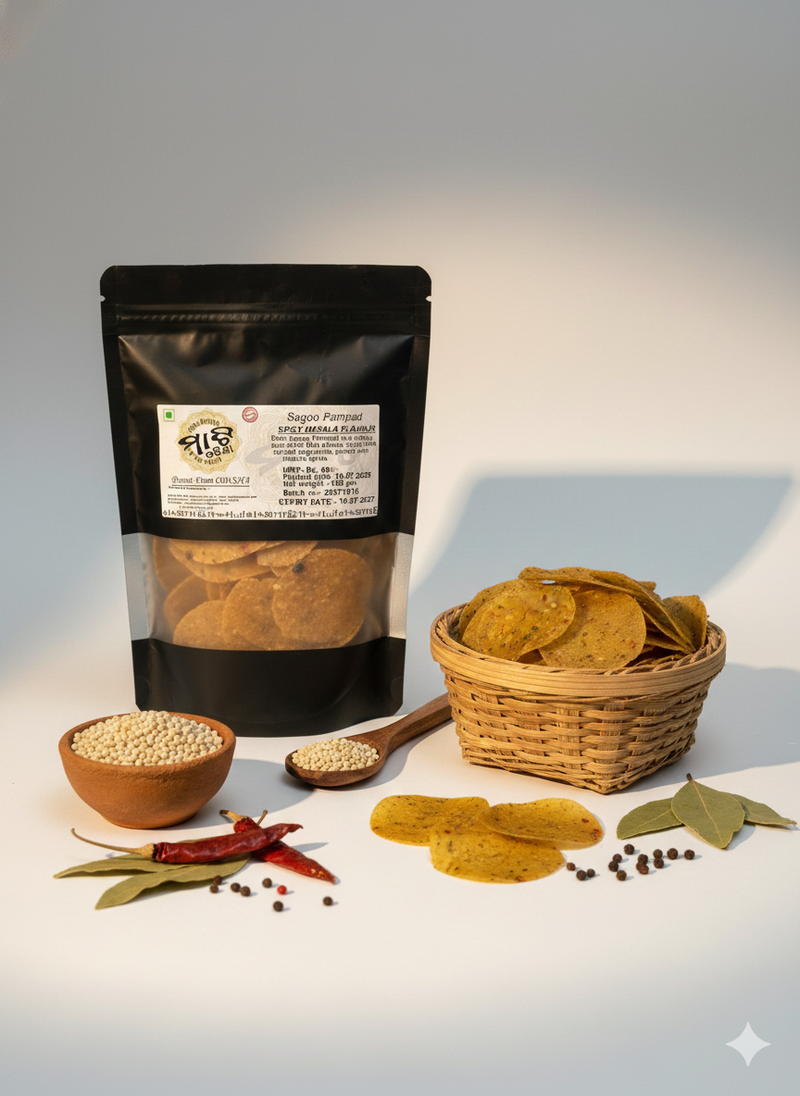 Spicy Masala Flavour Sagoo Pampad 100gm