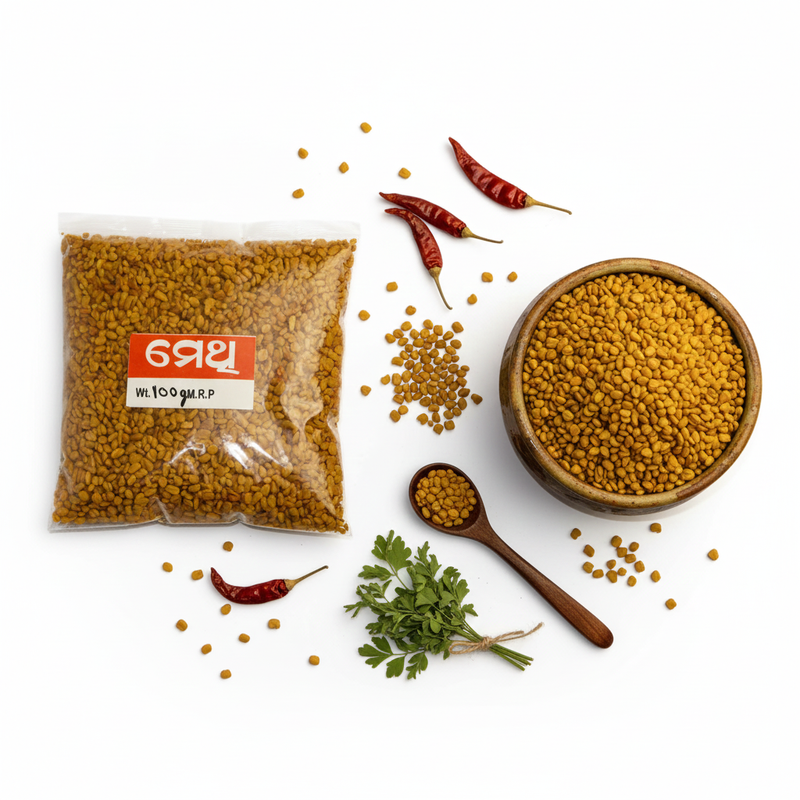 Odisha’s&nbsp;Methi Seeds (Fenugreek)&nbsp;are carefully grown in fertile soils to deliver high-quality, aromatic seeds with natural bitterness and earthy flavor. Essential in Odia and Indian cooking,