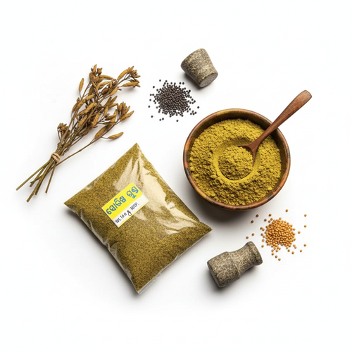 Odisha’s mustard powder is crafted from premium locally grown mustard seeds, finely ground to preserve their bold aroma and authentic pungency.