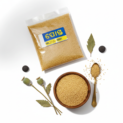 Odisha’s&nbsp;Posta (Poppy Seeds)&nbsp;are known for their creamy texture, nutty flavor, and exceptional purity. Carefully sourced from local farms, these tiny off-white seeds are naturally sun-dried and cleaned under hygienic conditions to preserve their aroma and richness.