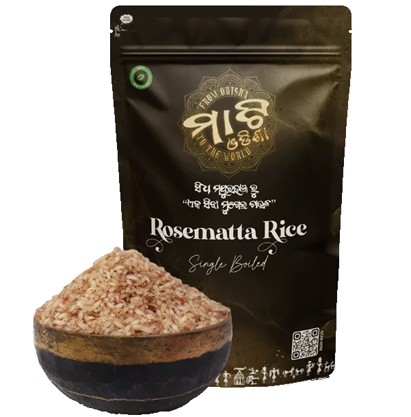 Rose matta Rice (Mugei Chaula) from Mayurbhanj, Odisha: A Comprehensive Insight into Health, Economy, and Farmer Empowerment. Rose matta Rice, locally known as Mugei Chaula, is a traditional rice variety cultivated in the serene landscapes of Mayurbhanj, Odisha. This unique and aromatic rice variety is not only a staple in the local cuisine but also holds rich potential in terms of health benefits, economic value, and the empowerment of farmers.