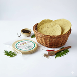 this Tulsi Appalam (Papad) adds the perfect crunch to every meal. Crafted from premium orid flour, rice flour, papad khar, salt, and a hint of asafoetida, it delivers a balanced, savory flavor with every bite. Lightly fried for just a few seconds, it turns golden and crisp while staying airy and easy to digest.