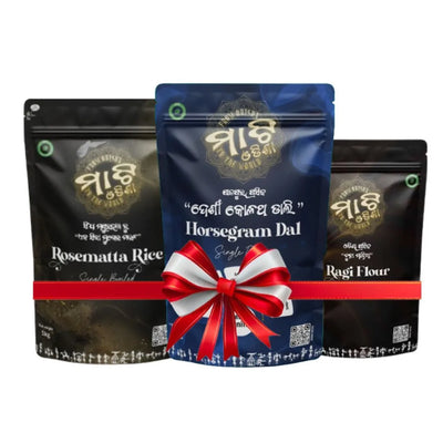 Indulge in nutritious meals with our 1 kg pack of Matta Rice and 1kg of Horse gram Dal and 500gm ragi flour. Matta Rice offers essential nutrients, while Horse gram Dal provides protein and Ragi Flour is high in calcium and iron. Sourced from trusted farmers, enjoy the wholesome goodness of this combo for a balanced diet.
