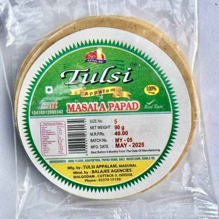 TULSI MASALA Papad 90gm - Image 1